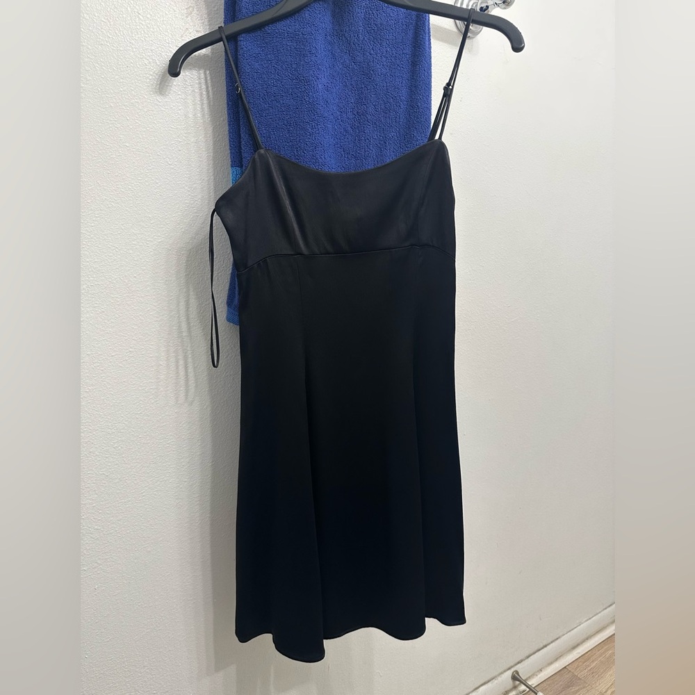 Zara Elegant Black Spaghetti Strap Mini Dress